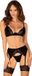 OBSESSIVE SETS Bellastia Three Pieces Set Zwart XL/XXL