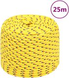 vidaXL Boottouw 6 mm 25 m polypropyleen geel