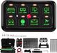 Panneau de 8 interrupteurs pour véhicules, avec éclairage LED à intensité variable et contrôle tactile, adapté aux camions, quads, véhicules tout-terrain, bateaux, SUV et caravanes