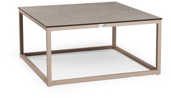 Tierra Outdoor Rio coffee tafel trespa ophira champagne 80 x 80 cm
