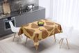 Bonamaison Tafelkleed, Anti-Mold, Sneldrogend, Waterdicht, 100% Polyester Tafellaken, Bruine tinten, 140 x 140 Cm - Ontworpen en Vervaardigd in Turkije