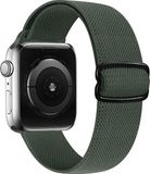 By Qubix Qubix Compatible Apple Watch Bandje - Solo Loop Nylon - Groen - 38mm/40mm/41mm