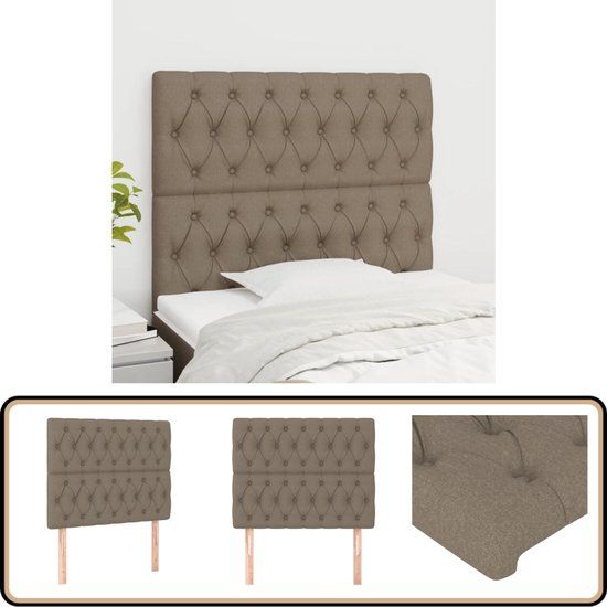 VidaXL Hoofdeind & Voeteind Taupe