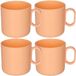 Plasticforte onbreekbare Drinkbekers - 4x - kunststof - 320 ml - oranje - enfants
