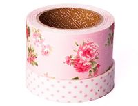 Dailylike Set van 2 katoenen plakbanden, bloemenpatroon, 30 mm x 3 m en 15 mm x 3 m.