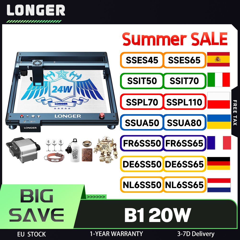 Longer Laser B1 20W lasergraveer- en snijmachine