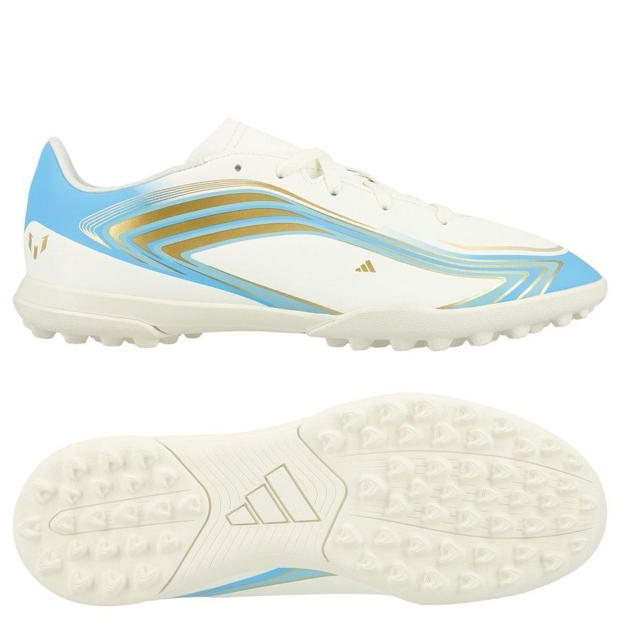 Adidas Performance F50 Messi Club Turf Voetbalschoenen Kinderen Beige