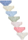 Next Dames Set van 7 Brazilian slips van kant en katoen - Blauw