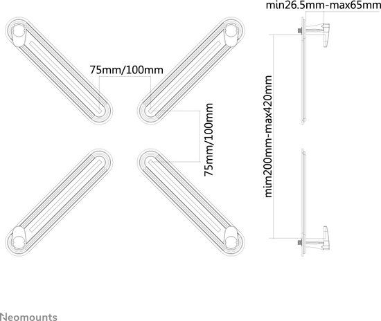 Newstar Monitor Adapter Kit - Black