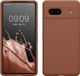 kwmobile telefoonhoesje geschikt voor Google Pixel 7a - Hoesje met siliconen coating - Smartphone case in Mokka