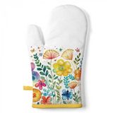 Ambiente Ovenhandschoen Vibrant Spring Wit Katoen/Polyester Bloemen
