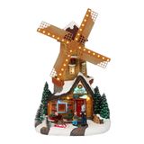 Luville Christmas windmill moving with music b/o l20,5xb17xh34 cm Luville Specials