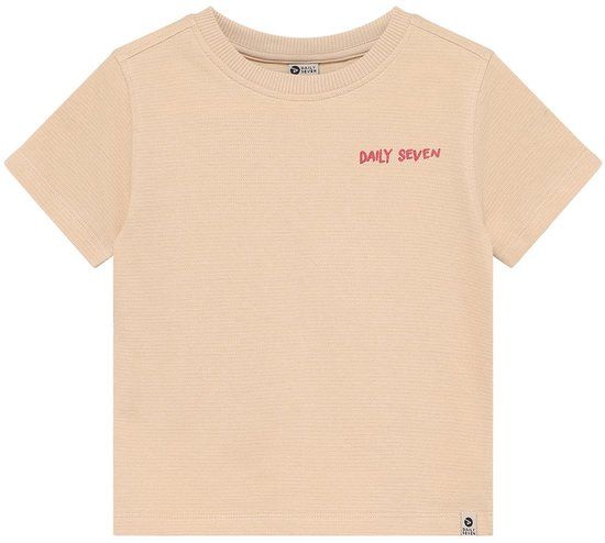 Daily7 T-shirt Backprint Latte Sand Maat 104