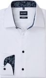 OLYMP 24/7 Luxor modern fit overhemd - mouwlengte 7 - twill - wit - Strijkvriendelijk - Boordmaat: 39 (EU maat: M)