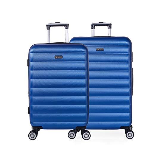 ITACA - Trolley koffer 50 cm - Blauw - Handbagage - ABS - Lichtgewicht - 4 wielen