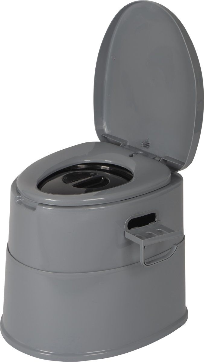 Bo-Camp - Draagbaar toilet deelbaar - 7 Liter - Grijs - 49x42x46 cm