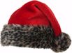 Bonnet de Noël 2x pièces avec bordure en fourrure léopard taille 48