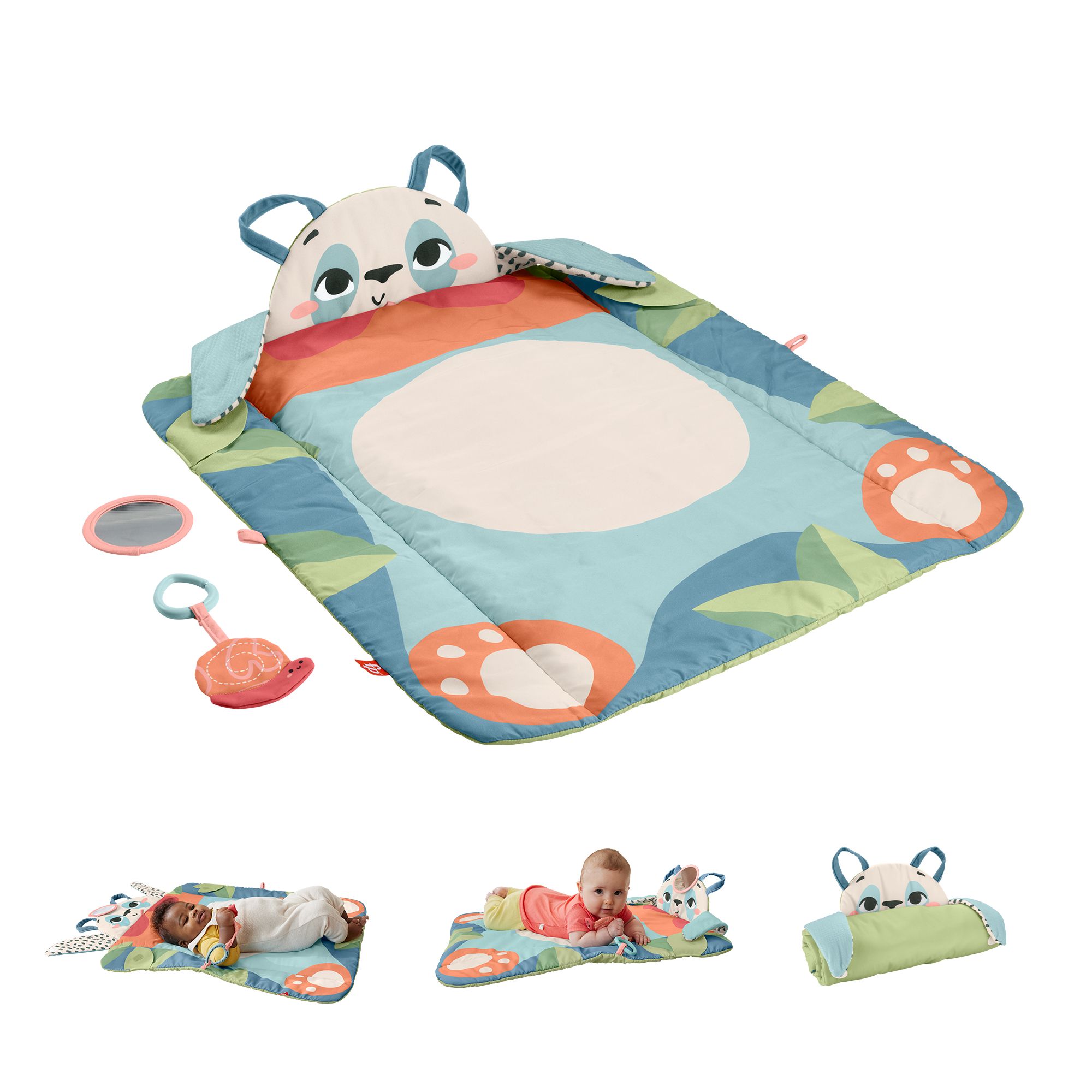Fisher-Price Panda Speel-en Wiebelmat - Baby Play Mat - Multicolour