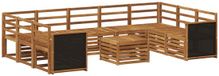 vidaXL - Bank loungeset - Massief acaciahout - Naturel - 4 zitplekken