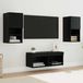 Prolenta Maison Exclusive TV-wandplanken, 4 stuks, zwart, eikenlook, houtvezel