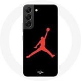 Maniacase Etui voor Samsung Galaxy S21 FE Michael Jordan Logo Rood