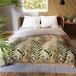Markizeta Felina - Housse de couette en satin de coton - 220x200 cm - Beige - Motif de plantes tropicales