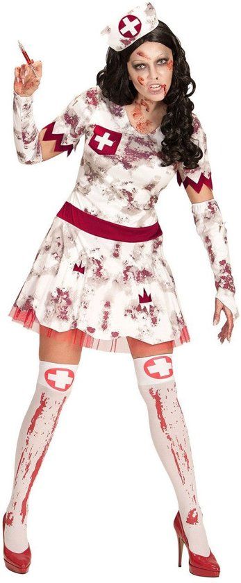 Widmann Zombie Izzy Verpleegster Vrouw XL Carnaval Kostuum