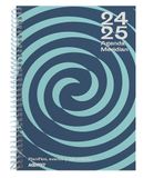 ADDITIO Secundaire kalender, 12 tot 16 jaar, schoolagenda 2024-25, weekoverzicht, september 2024 tot juni 2025, 15 x 21 cm, Spaans, turquoise/blauw, koraal/blauw, pastelgroen/blauw