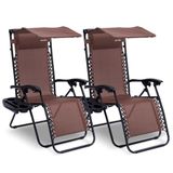 Serenelife Ligstoel, Set van 2 Ligstoelen