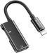 COFI Convertisseur audio numérique Adaptateur séparateur, 2x prise iPhone, compatible avec iPhone, noir