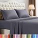 Utopia Bedding California Kingsize lakenset - 4-delig beddengoed - geborsteld microvezel - krimp- en vervagingsbestendig - gemakkelijk te onderhouden (California King, grijs)