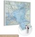 MuchoWow Peinture sur verre 40x30 cm - Carte du monde classique Océan Atlantique Nord - Acrylique