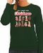 Bellatio Decorations foute kersttrui/sweater dames - All I want for Christmas - piemel/vagina -groen M