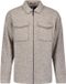 No Excess Overshirt met rits in grove boucléstof - Grijs Melange - XXXL