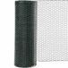 Siena Garden zeshoekig vlechtwerk PVC, 1 stuks, groen 25 x 1000 mm x 10 m