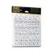 Bi-Office Set letters voor het prikbord, 35 mm, wit, 91-delig