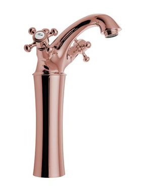 Reitano Antea wastafelmengkraan 25.5 cm rosa goud inclusief pop-up waste