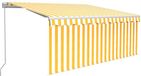vidaXL Parasol manuel avec éclairage LED solaire 3 x 2,5 m Jaune