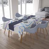 Bonamaison Tafelkleed, Anti-Mold, Sneldrogend, Waterdicht, 100% Polyester Tafellaken, Willekeurig patroon, 140 x 200 Cm - Ontworpen en Vervaardigd in Turkije