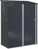 vidaXL Tuinhuis Metaal Antraciet 153,5 x 86 x 200 cm