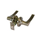 Amig - Binnendeurklinkset met slot - 60/70 mm deurslot - voor houten deuren van 35 tot 45 mm - Klink met rozet - Verstelbaar en omkeerbaar - Leer - Zamak - Mod. 711