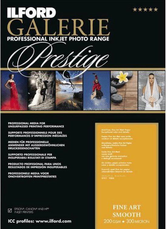 Ilford Galerie Prestige Fine Art Smooth GPFAS A4 25v