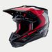 Alpinestars Honda S-M5 Casque Ece 22.06 Noir Rouge Brillant Taille L
