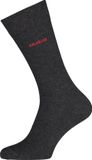Hugo Boss HUGO logo sokken (2-pack) - herensokken katoen - antraciet grijs