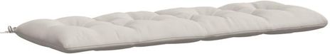 vidaXL Coussin de banc VIANEN 100% Polyester Blanc 180 x 60 x 12 cm