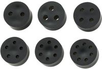TRU COMPONENTS TC-MH23-2E203 Meervoudig dicht-inzetstuk M25 2 x 5.1 - 6.5 mm Rubber Zwart 50 stuk(s)