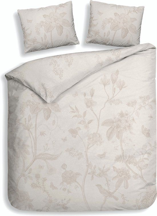 Heckettlane Maya Dekbedovertrek - Eenpersoons - Beige - Katoen