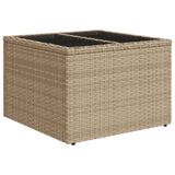 vidaXL 8-delige Loungeset met kussens, polyrattan, beige