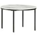 Maison Exclusive Table basse, blanc et noir, diamètre 65 cm, marbre véritable
