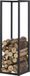 OutdoorMatch Baily Étagère de rangement pour bois - Métal, Noir, 25x40x100 cm